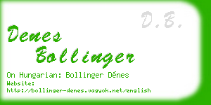 denes bollinger business card